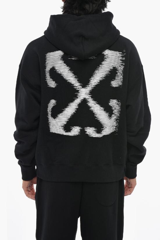  오프화이트 후드 티셔츠 OMBB085F24FLE0091001 Black - OFF WHITE