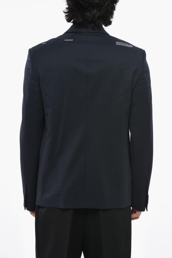  오프화이트 수트 자켓 OMEN063G23FAB0014600 Blue - OFF WHITE