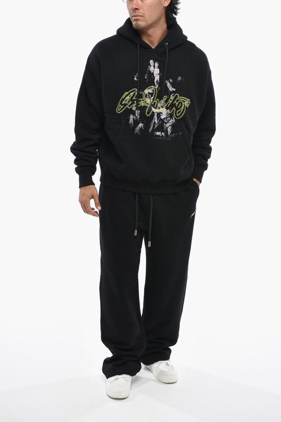  오프화이트 후드 티셔츠 OMBB085F24FLE00C1084 Black - OFF WHITE