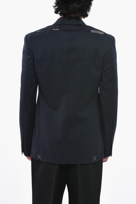  오프화이트 수트 자켓 OMEN072G23FAB0014600 Blue - OFF WHITE