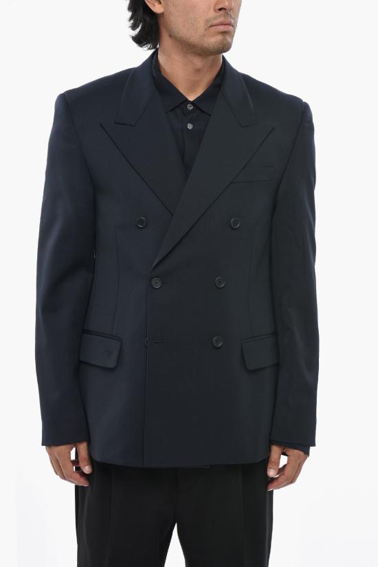  오프화이트 수트 자켓 OMEN072G23FAB0014600 Blue