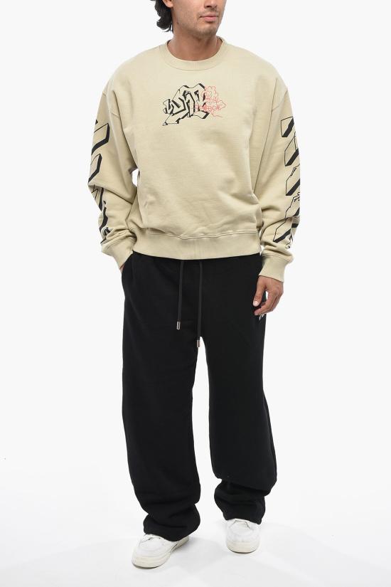  오프화이트 긴팔 티셔츠 OMBA058S22FLE0031710 Beige - OFF WHITE