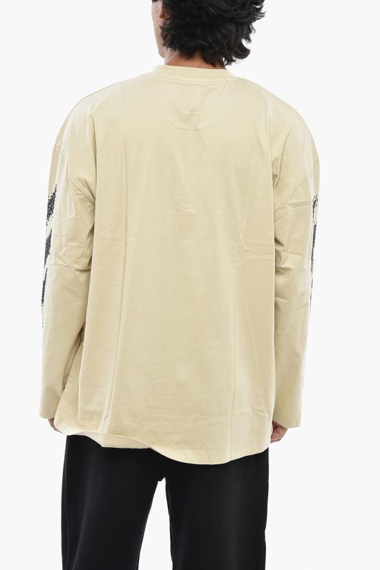  오프화이트 긴팔 티셔츠 OMAB091F24JER0056110 Beige - OFF WHITE