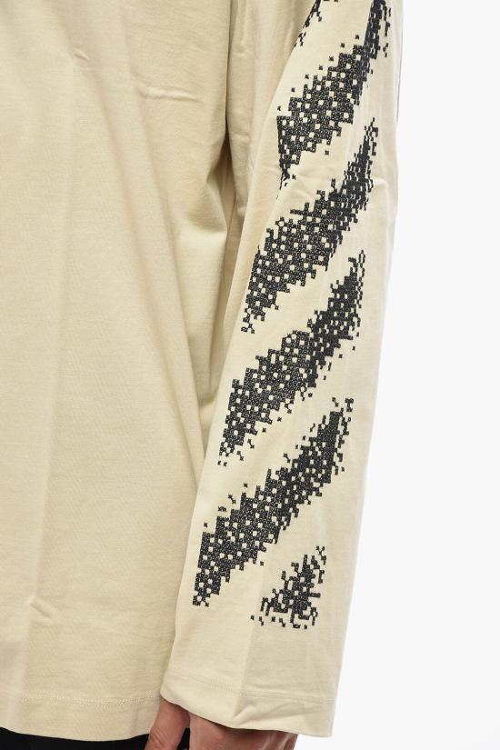  오프화이트 긴팔 티셔츠 OMAB091F24JER0056110 Beige - OFF WHITE