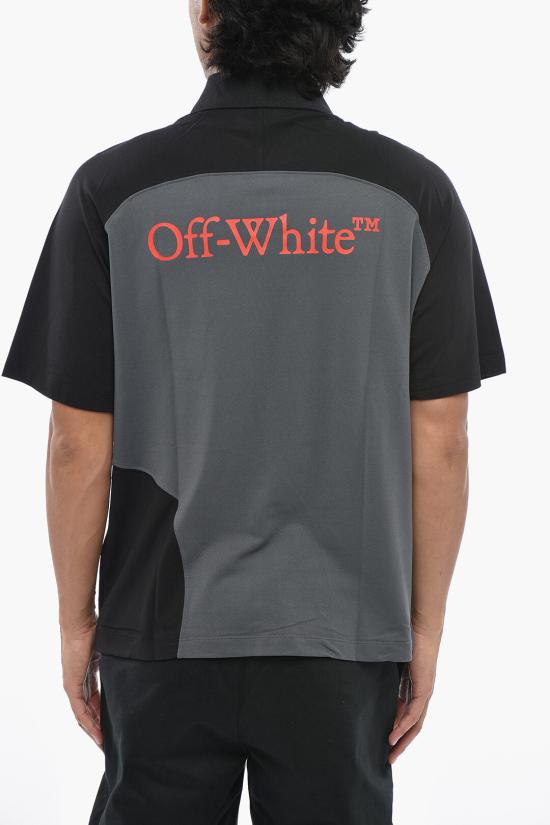 오프화이트 폴로 티셔츠 OMGB01AT24FAB0011025 Nero Grigio - OFF WHITE
