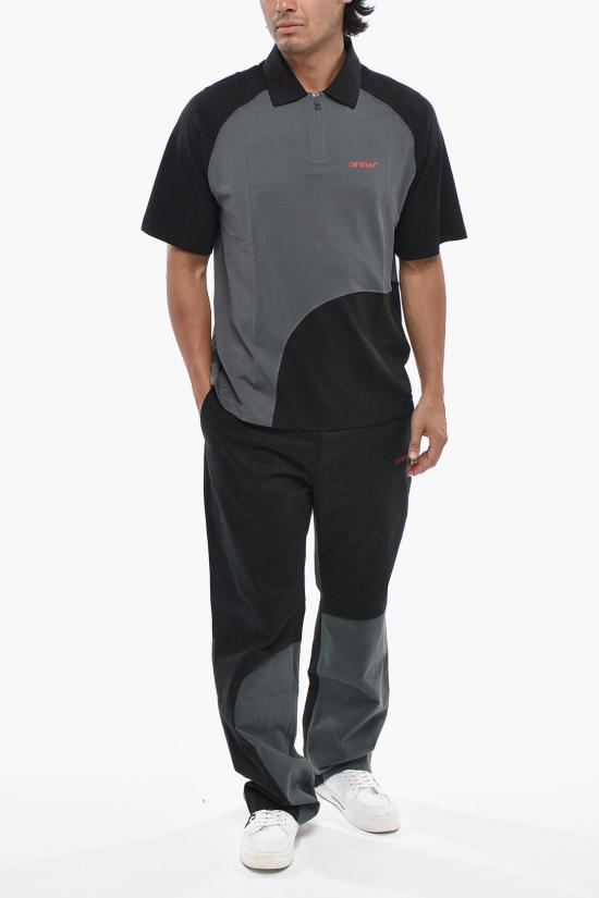  오프화이트 폴로 티셔츠 OMGB01AT24FAB0011025 Nero Grigio - OFF WHITE
