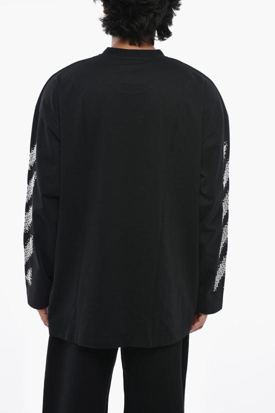  오프화이트 긴팔 티셔츠 OMAB091F24JER0051001 Black - OFF WHITE