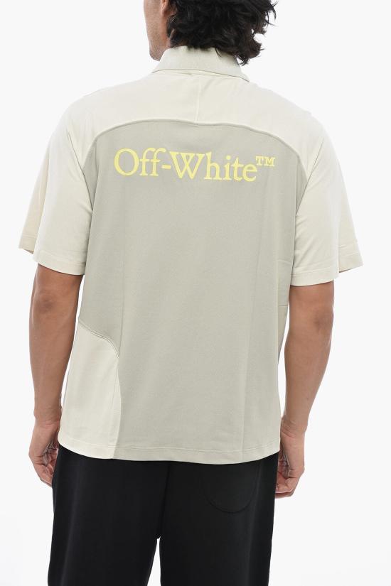  오프화이트 폴로 티셔츠 OMGB01AT24FAB0016118 Beige - OFF WHITE