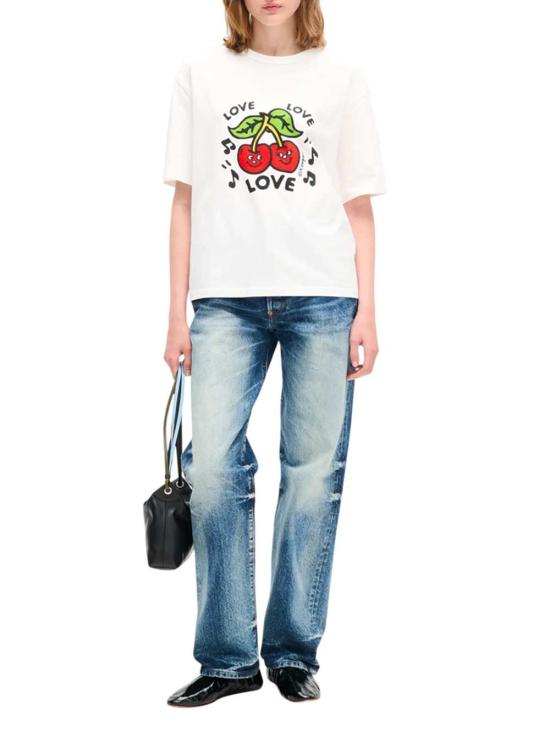 26FW 겐조 탑 FG62TS3584SG 02 BLANC CASSE - KENZO