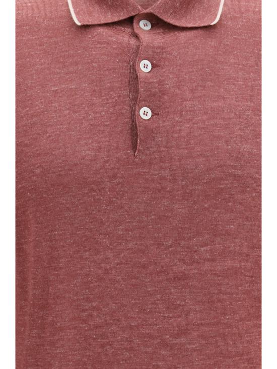 26SS 브루넬로 쿠치넬리 폴로 티셔츠 MHS805905 CCM86 BORDEAUX - BRUNELLO CUCINELLI