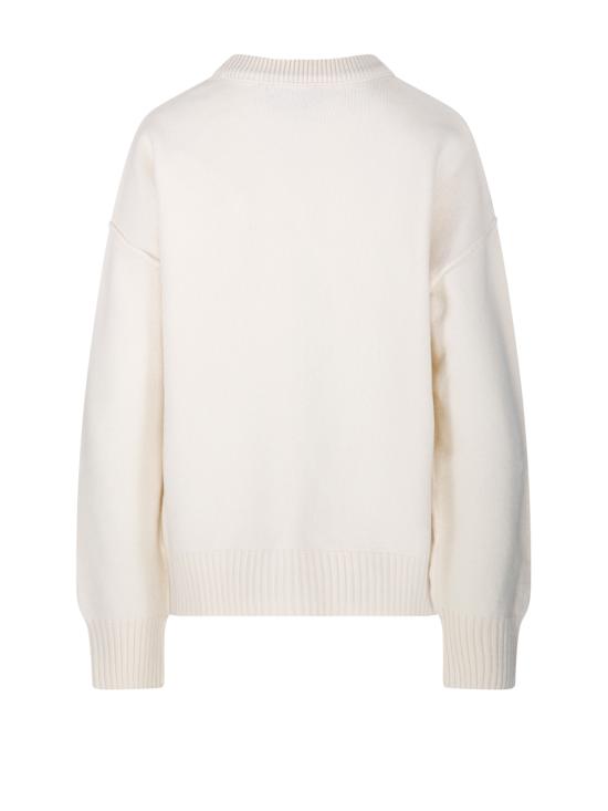 26FW 아미 빅 하트 울 크루넥 스웨터 UKS838 018 151 OFF WHITE BLACK - AMI