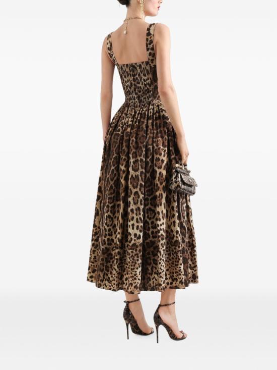 26FW 돌체앤가바나 롱 원피스 F6TTHT HS5E3HY13M LEOPARD PRINT - DOLCE & GABBANA