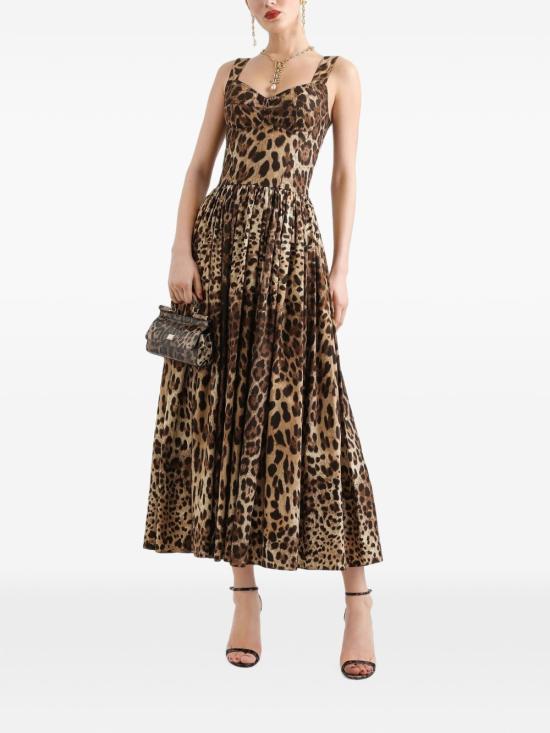 26FW 돌체앤가바나 롱 원피스 F6TTHT HS5E3HY13M LEOPARD PRINT - DOLCE & GABBANA
