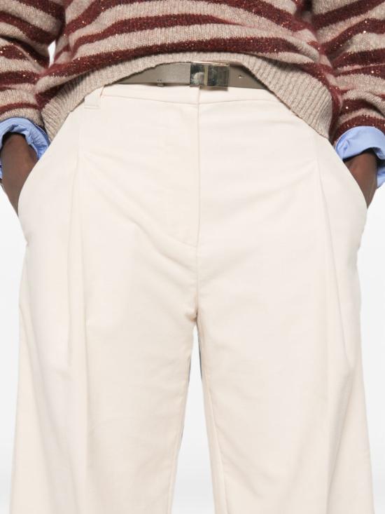 26FW 브루넬로 쿠치넬리 스트레이트 팬츠 MB152P9331 C9443 WHITE - BRUNELLO CUCINELLI
