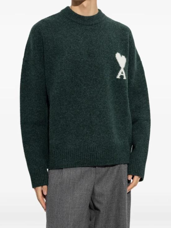 26FW 아미 ADC 크루넥 스웨터 UKS836 KN0135A279 Green - AMI