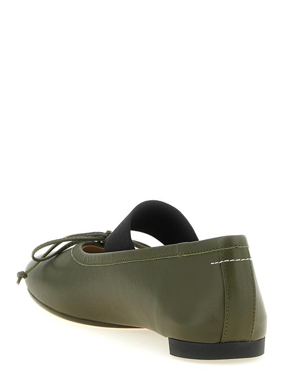26FW MM6 메종마르지엘라 아나토믹 뉴메릭 발레리나 플랫 슈즈 S59WZ0099P3628T7010 Green - MM6 MAISON MARGIELA