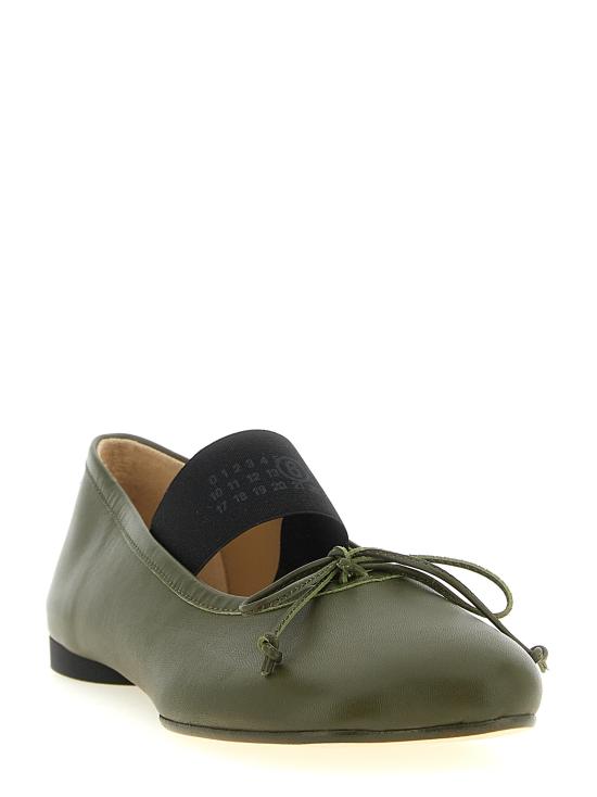 26FW MM6 메종마르지엘라 아나토믹 뉴메릭 발레리나 플랫 슈즈 S59WZ0099P3628T7010 Green - MM6 MAISON MARGIELA