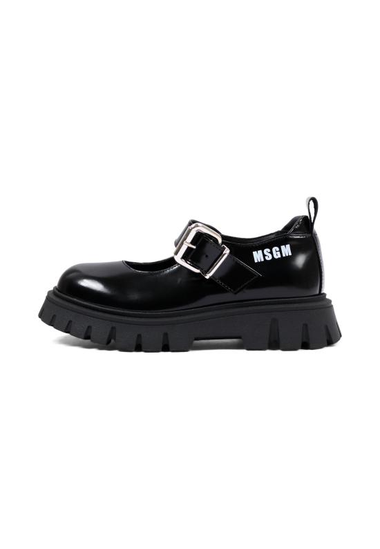 26FW [키즈] 엠에스지엠 플랫 슈즈 84001 VAR1 BLACK - MSGM