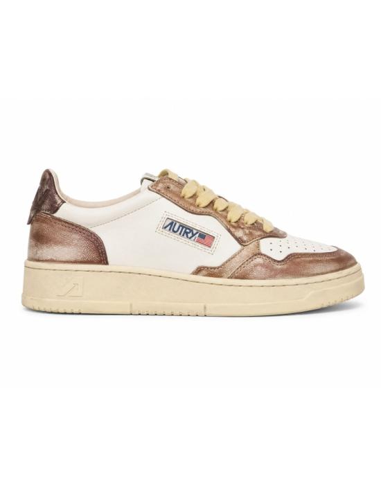 26FW 오트리 슈퍼 빈티지 메달리스트 로우 레더 스니커즈 AVLW Neutrals