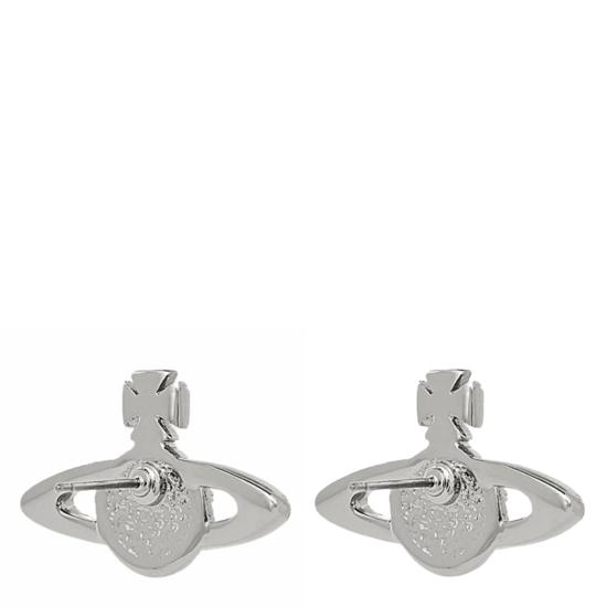 26FW 비비안웨스트우드 미니 바스 릴리프 귀걸이 62020033 02P116P116 PLATINUM CRYSTAL - VIVIENNE WESTWOOD