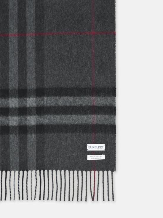 26FW 버버리 체크 캐시미어 스카프 8077880 GREY - BURBERRY