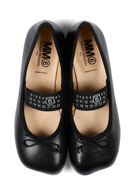 26FW [키즈] MM6 메종마르지엘라 플랫 슈즈 83881 VAR2 BLACK - MM6 MAISON MARGIELA