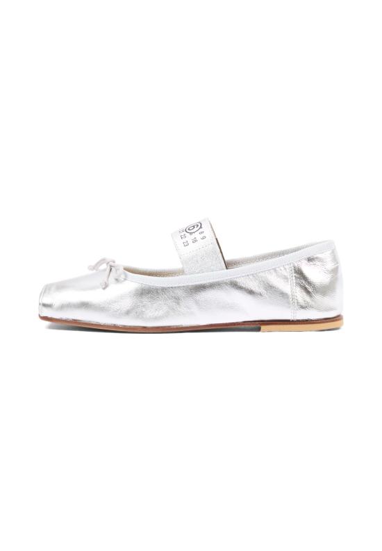 26FW [키즈] MM6 메종마르지엘라 플랫 슈즈 83875 VAR1 SILVER - MM6 MAISON MARGIELA