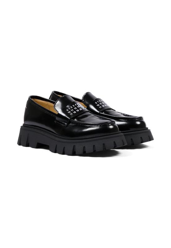 26FW [키즈] MM6 메종마르지엘라 모카신 83935 VAR1 BLACK - MM6 MAISON MARGIELA