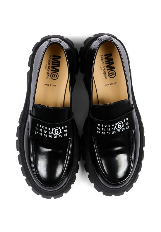 26FW [키즈] MM6 메종마르지엘라 모카신 83935 VAR1 BLACK - MM6 MAISON MARGIELA