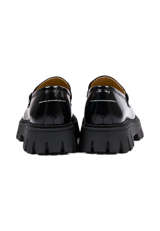 26FW [키즈] MM6 메종마르지엘라 모카신 83935 VAR1 BLACK - MM6 MAISON MARGIELA