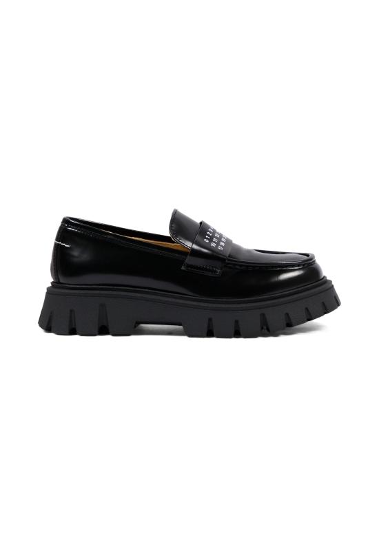 26FW [키즈] MM6 메종마르지엘라 모카신 83935 VAR1 BLACK