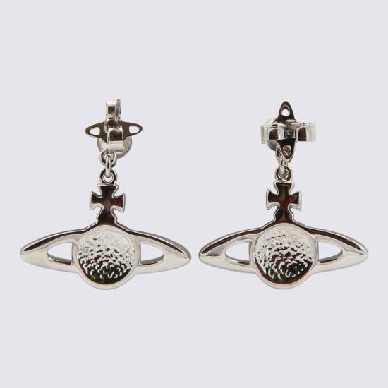 26FW 비비안웨스트우드 미니 바스 릴리프 드롭 귀걸이 62020025 02P116P116 PLATINUM CRYSTAL - VIVIENNE WESTWOOD