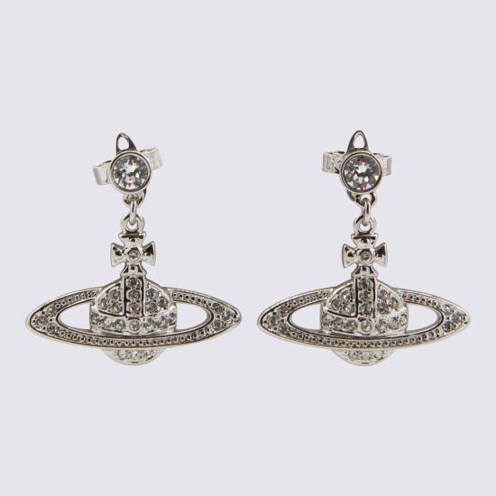 26FW 비비안웨스트우드 미니 바스 릴리프 드롭 귀걸이 62020025 02P116P116 PLATINUM CRYSTAL - VIVIENNE WESTWOOD