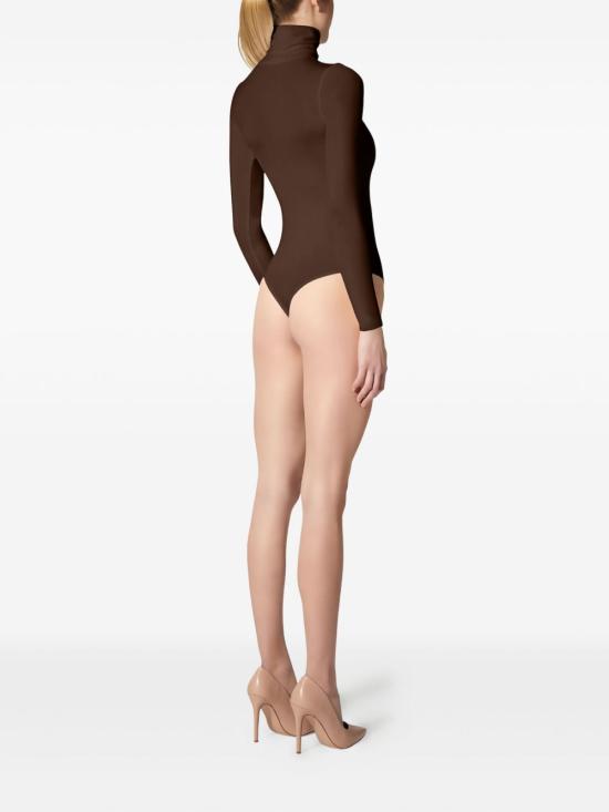 26FW 월포드 바디수트 티셔츠 75084 4870 BROWN - WOLFORD
