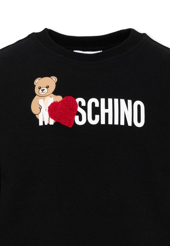 26FW [키즈] 모스키노 니트/스웻셔츠 HDF06U LDA18 60100 BLACK - MOSCHINO