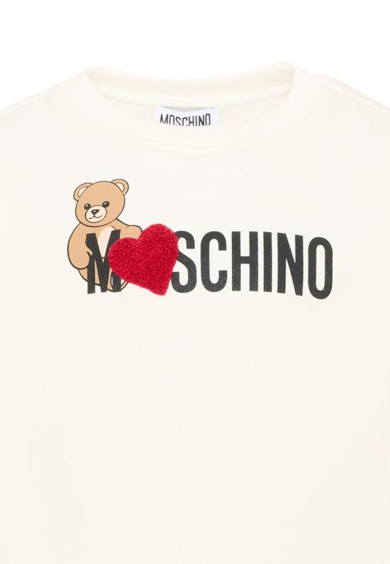 26FW [키즈] 모스키노 니트/스웻셔츠 HDF06U LDA18 10063 IVORY - MOSCHINO