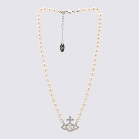 26FW 비비안웨스트우드 올림피아 펄 목걸이 6301011P 02P373P373 PLATINUM WHITE CREAMROSE PEARL - VIVIENNE WESTWOOD
