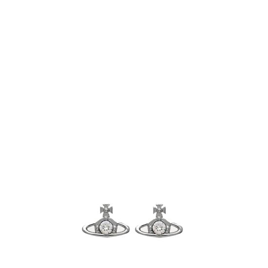 26FW 비비안웨스트우드 솔리테어 골드 귀걸이 62010037 02P116P116 PLATINUM CRYSTAL