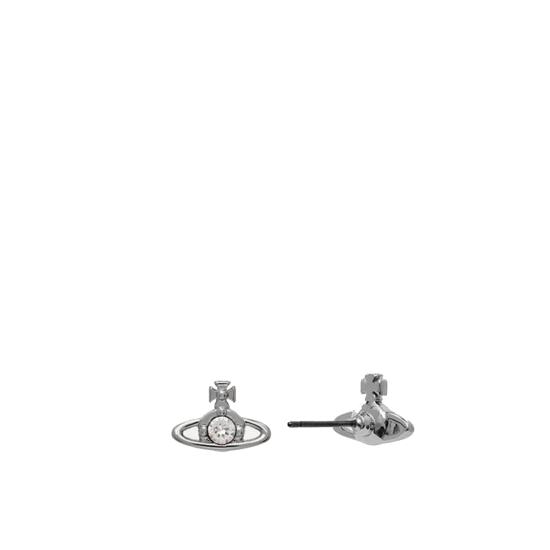 26FW 비비안웨스트우드 솔리테어 골드 귀걸이 62010037 02P116P116 PLATINUM CRYSTAL - VIVIENNE WESTWOOD