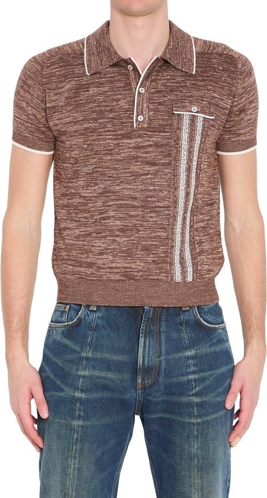 26FW 베르사체 폴로 티셔츠 10059811684638 BROWN