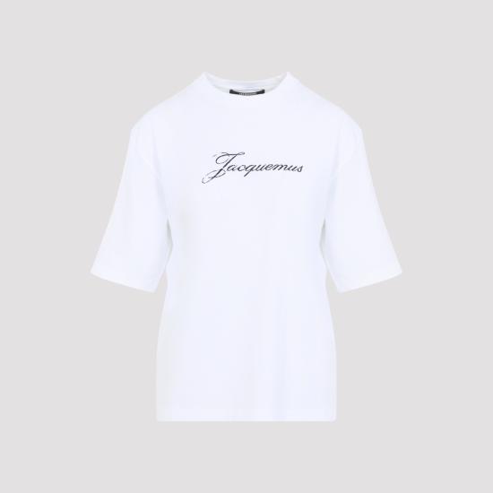 26FW 자크뮈스 자크뮈스 티셔츠 TSW00596AJ00289 100 WHITE DOM - JACQUEMUS