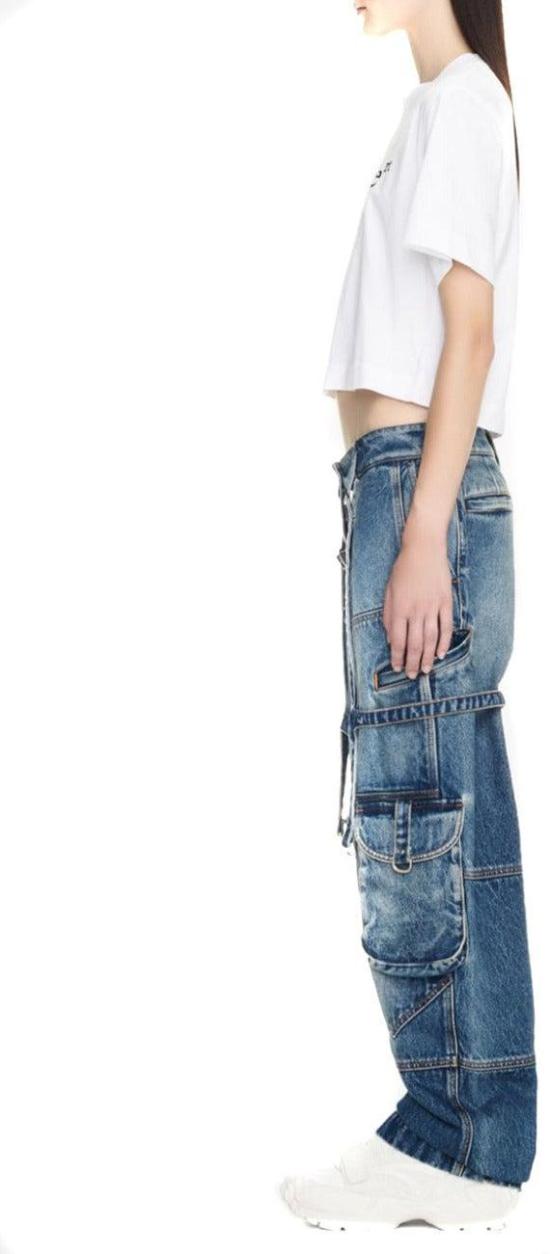 26FW 오프화이트 데님 팬츠 9843837567262 BLUE - OFF WHITE