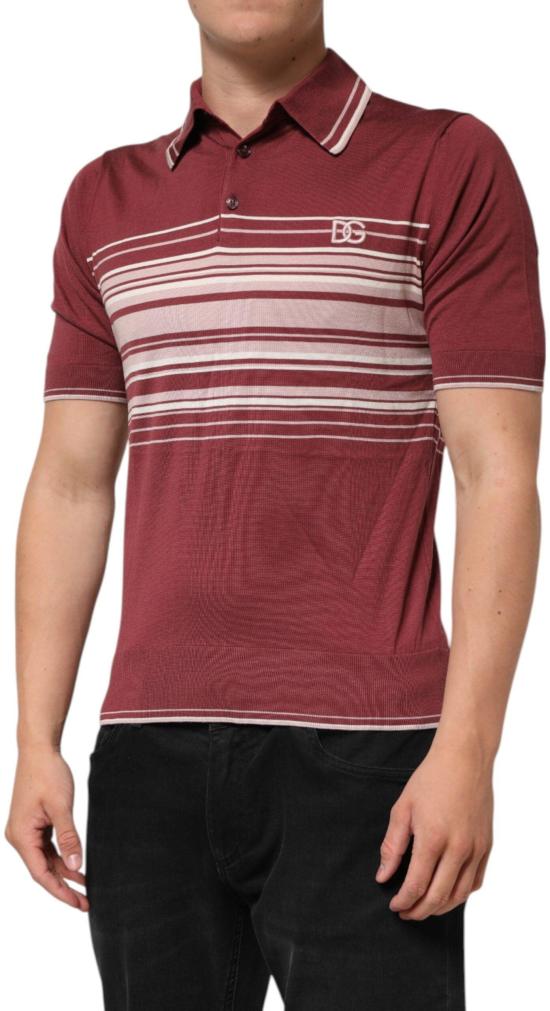 26FW 돌체앤가바나 폴로 티셔츠 50582527115550 MAROON - DOLCE & GABBANA