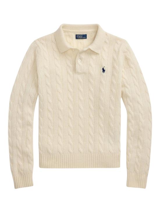 26FW 랄프 로렌 스웨터 211972132 001 WHITE