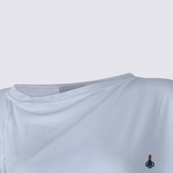 26FW 비비안웨스트우드 체인 로고 자수 카디건 자켓 3G01003Y J00BOA401 WHITE - VIVIENNE WESTWOOD