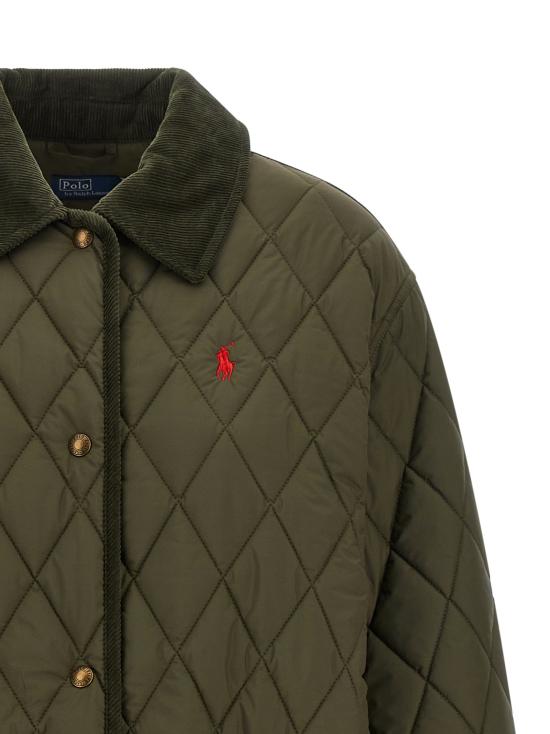 26FW 폴로 랄프로렌 로고 자수 다운 코트 211971180002 Green - POLO RALPH LAUREN