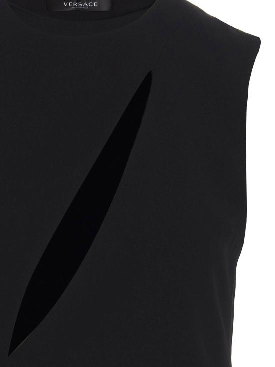 26FW 베르사체 미디 원피스 10120188985630 BLACK - VERSACE