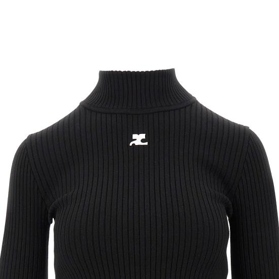 26FW 쿠레쥬 터틀넥 PERMPU022FI0001 Black - COURREGES