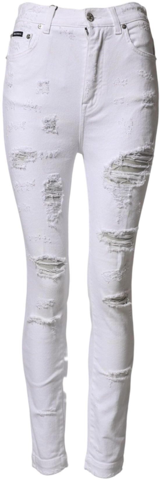 26FW 돌체앤가바나 데님 팬츠 9938239684894 WHITE - DOLCE & GABBANA