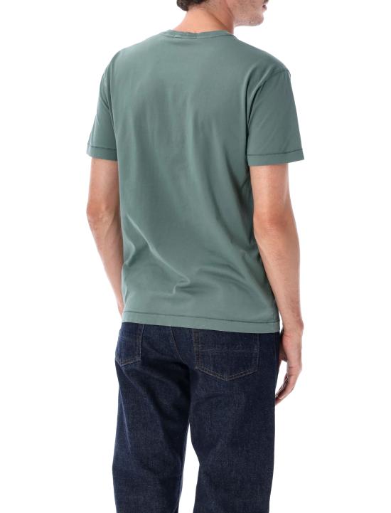 26FW 스톤 아일랜드 60/2 컴퍼스 패치 코튼 저지 슬림 핏 티셔츠 S152100027S0013 V005T OCEAN GREEN - STONE ISLAND